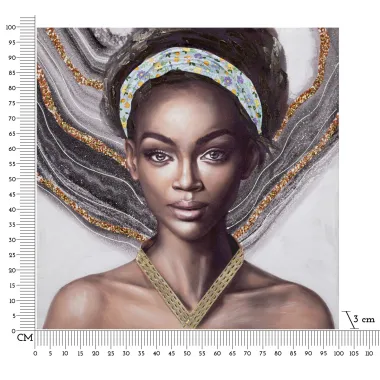 OBRAZ NA PŁÓTNIE Naomi -B- 100X3X100 cm